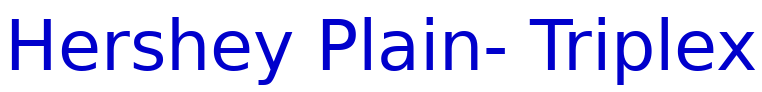Hershey Plain- Triplex шрифт